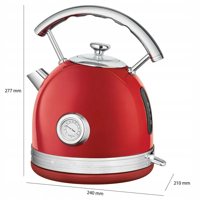 Електричний чайник ProfiCook PC-WKS 1192 (червоний): яскравий стиль та надійнітехнології